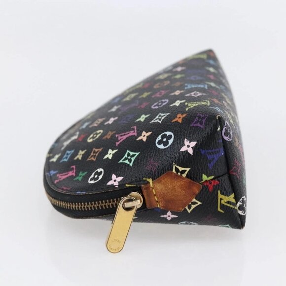 LOUIS VUITTON Multicolor Pochette Cosmetic Pouch Black M47355 LV Auth 146125 - Picture 3 of 15